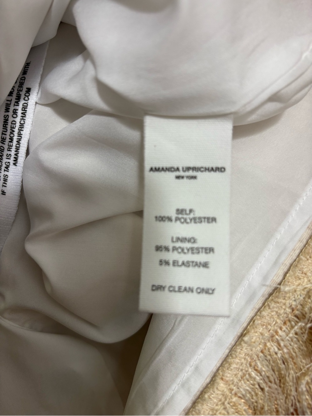 Amanda Uprichard Andrea Cream Tweed Halter Shift Dress Size XS NWT - Picture 12 of 16